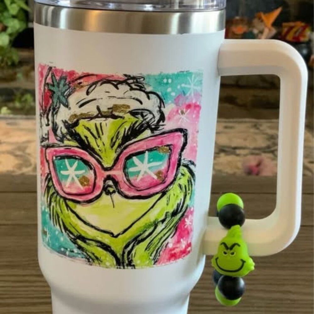 Sunglasses Grinch Christmas Tumbler Set